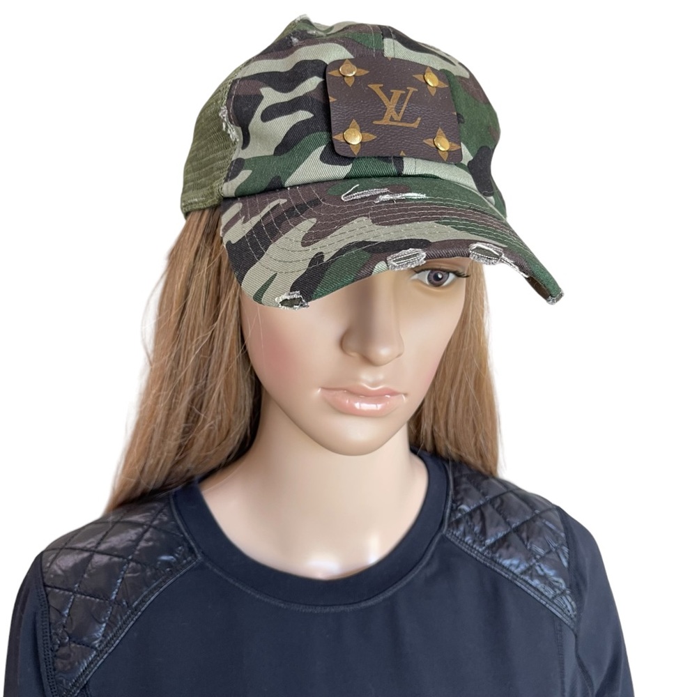 Patches of Upcycling Camo Hat EUC